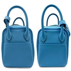 HERMES Lindy Swift Blue Azotic B stamp 2023 Bag Tote bag Shoulder Light blue Handbag MINI Women's Men's