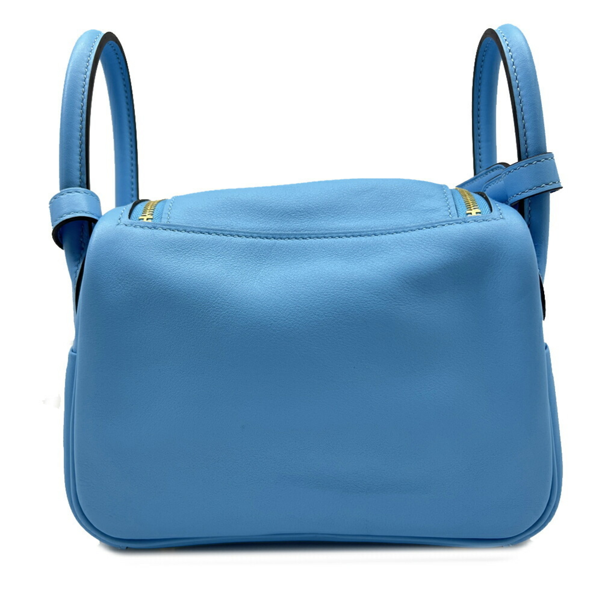 HERMES Lindy Swift Blue Azotic B stamp 2023 Bag Tote bag Shoulder Light blue Handbag MINI Women's Men's