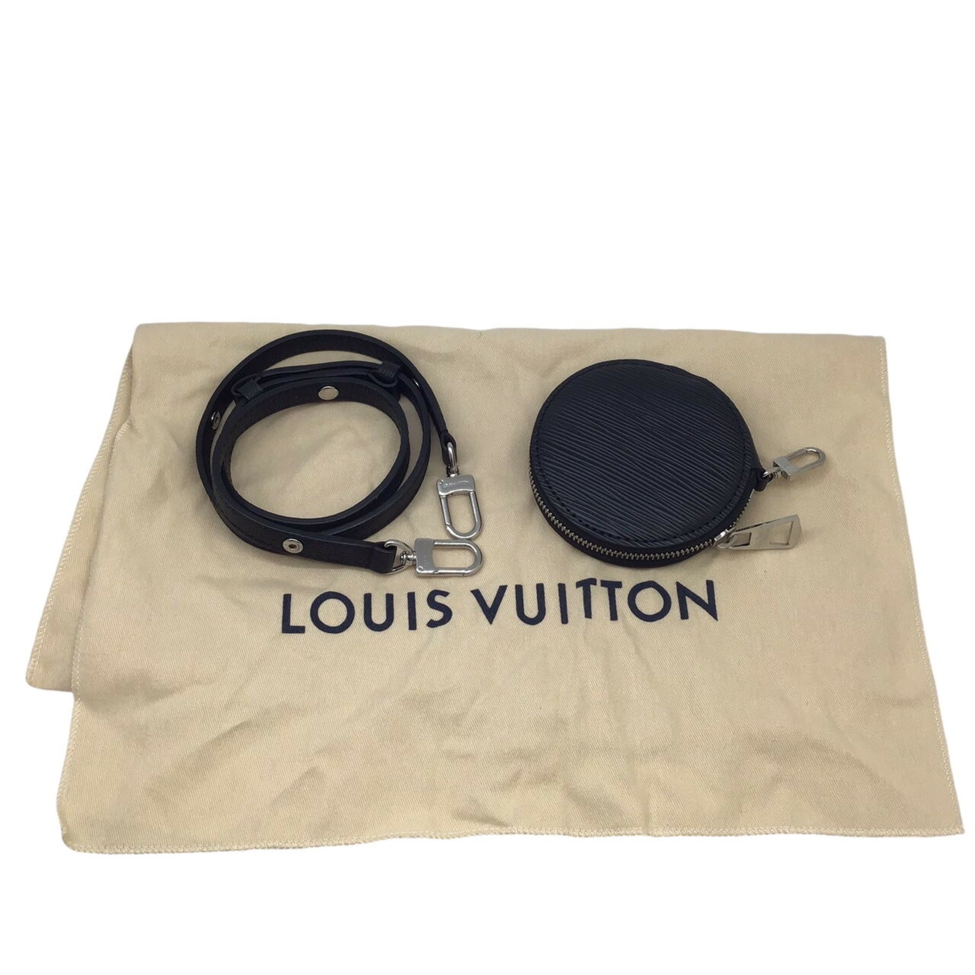 LOUIS VUITTON Louis Vuitton Epi Malellini M200998 RFID Black Bag Shoulder Handbag Leather Women Men