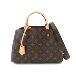 LOUIS VUITTON Monogram Montaigne BB 2way Hand Shoulder Bag Brown M41055 RFID