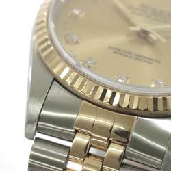 Rolex ROLEX Datejust Combi 16233G P Series Men's Watch 10P Diamond Gold K18YG Yellow Automatic Self-Winding