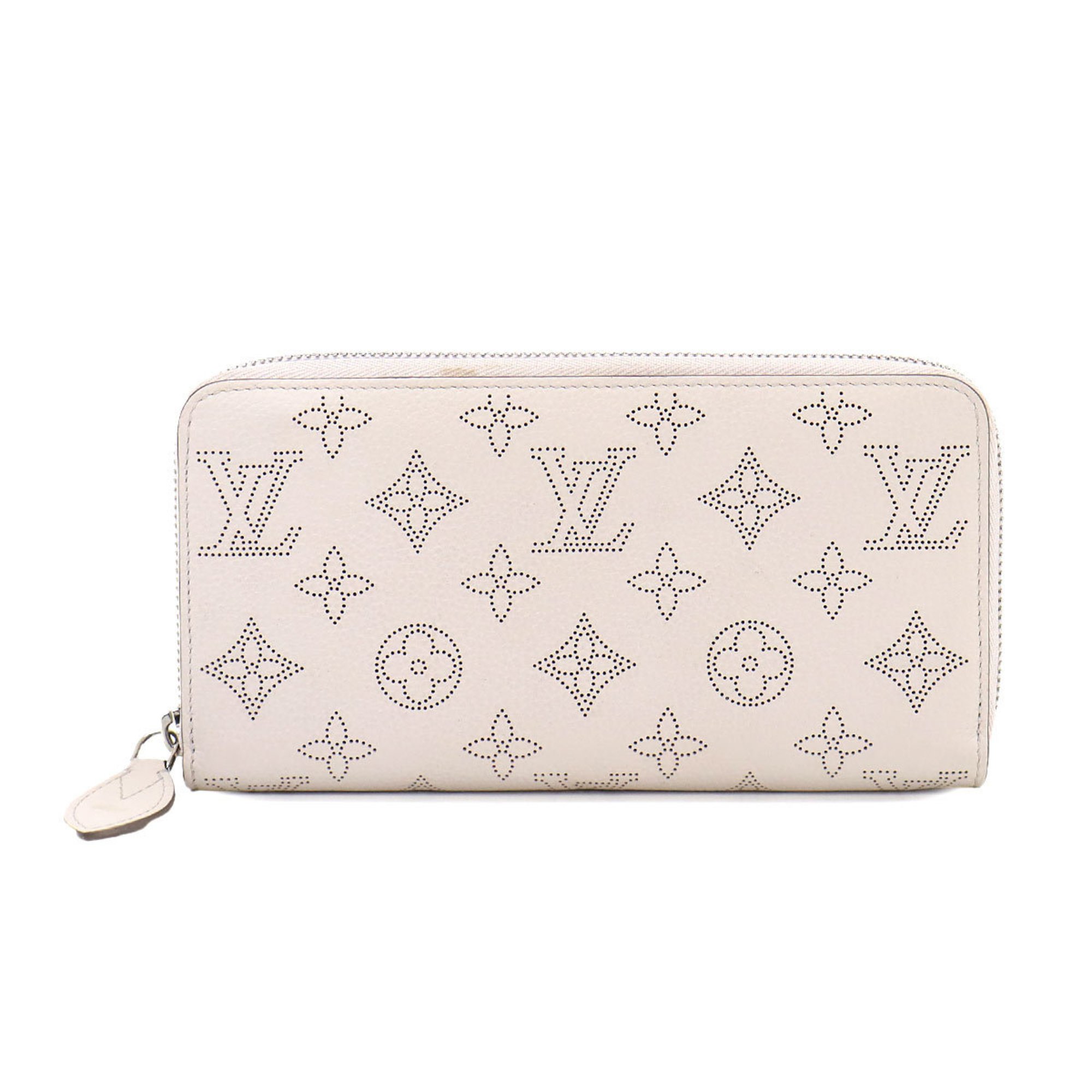 Louis Vuitton Mahina Zippy Wallet Round Long Leather Bloom Rose Mademoiselle M80314 RFID