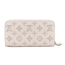 Louis Vuitton Mahina Zippy Wallet Round Long Leather Bloom Rose Mademoiselle M80314 RFID