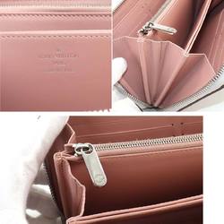 Louis Vuitton Mahina Zippy Wallet Round Long Leather Bloom Rose Mademoiselle M80314 RFID