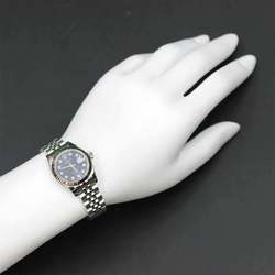 Rolex ROLEX Datejust 179174G D series Ladies watch 10P Diamond Blue computer K18WG Automatic self-winding