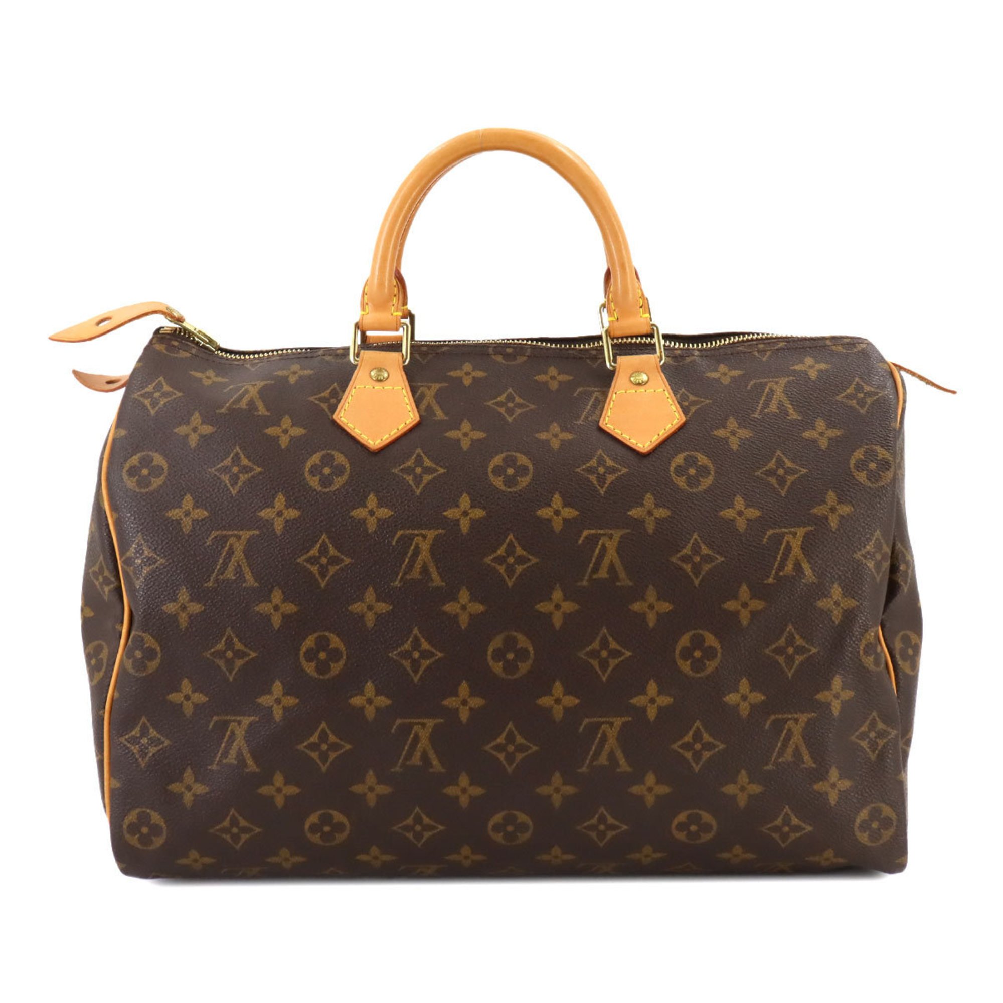 Louis Vuitton Monogram Speedy 35 Handbag Brown M41524 Gold Hardware