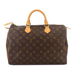 Louis Vuitton Monogram Speedy 35 Handbag Brown M41524 Gold Hardware