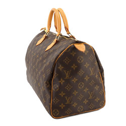 Louis Vuitton Monogram Speedy 35 Handbag Brown M41524 Gold Hardware