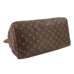 Louis Vuitton Monogram Speedy 35 Handbag Brown M41524 Gold Hardware