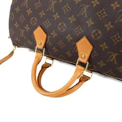 Louis Vuitton Monogram Speedy 35 Handbag Brown M41524 Gold Hardware