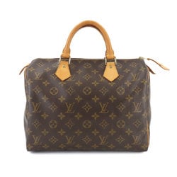 Louis Vuitton Monogram Speedy 30 Handbag Brown M41526 Gold Hardware