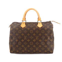 Louis Vuitton Monogram Speedy 30 Handbag Brown M41526 Gold Hardware