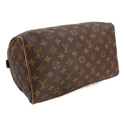 Louis Vuitton Monogram Speedy 30 Handbag Brown M41526 Gold Hardware