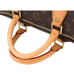 Louis Vuitton Monogram Speedy 30 Handbag Brown M41526 Gold Hardware