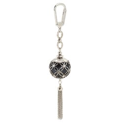 LOUIS VUITTON Porte Cles Ice Ball Bag Charm Key Ring Black Silver M66789