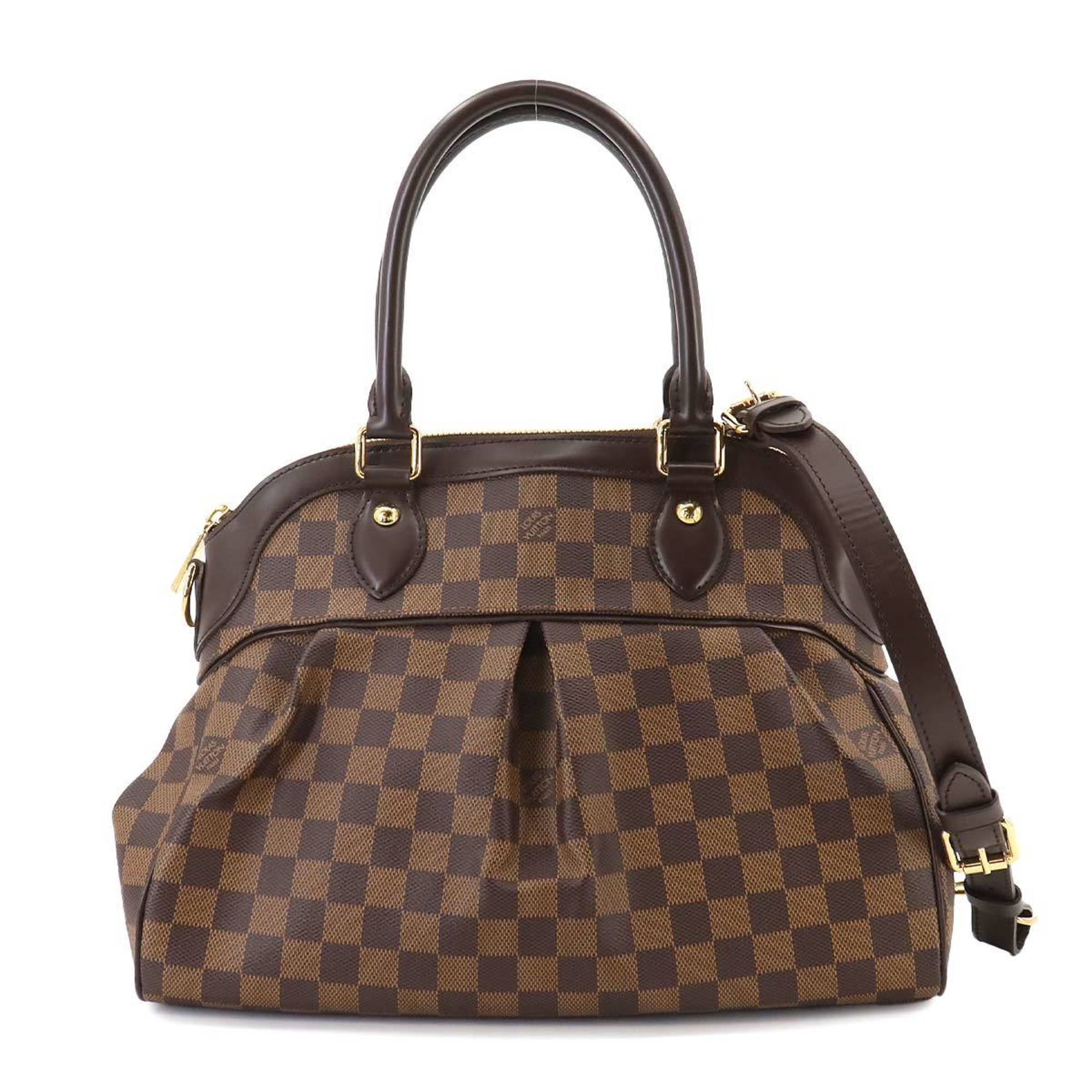 Louis Vuitton Damier Trevi PM 2way Hand Shoulder Bag Ebene N51997