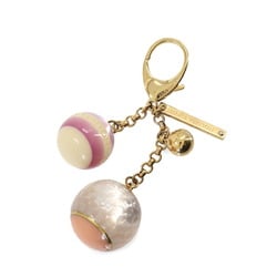 Louis Vuitton Bijou Sac Mini Lin Croisette Bag Charm Pink White M95507 Gold Hardware