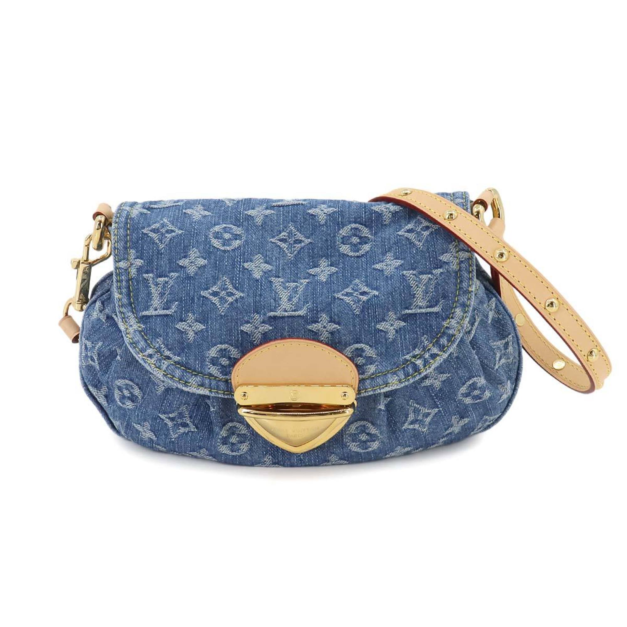 Louis Vuitton LOUIS VUITTON Monogram Denim Sunset 2way Shoulder Bag Canvas Blue M46829 RFID