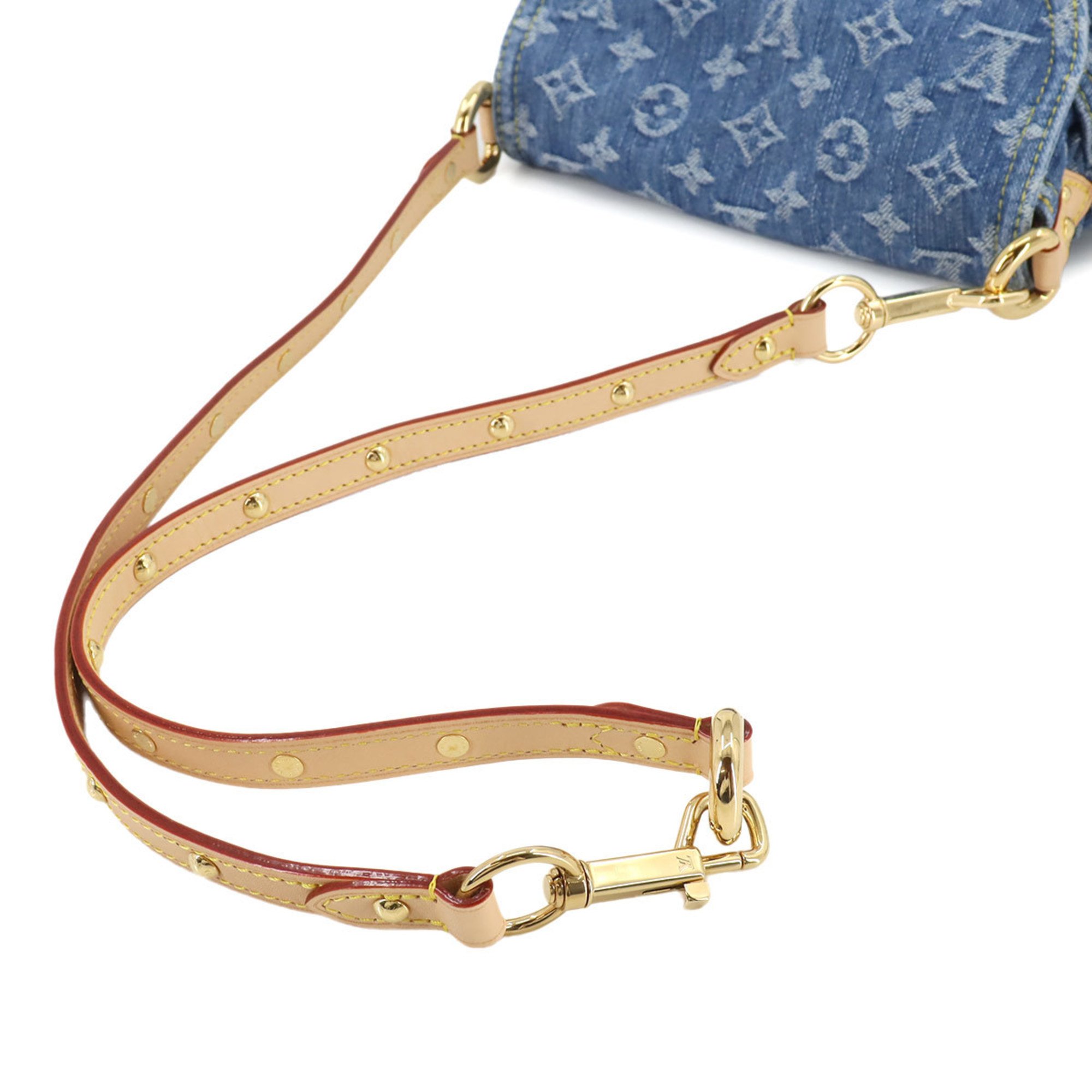 Louis Vuitton LOUIS VUITTON Monogram Denim Sunset 2way Shoulder Bag Canvas Blue M46829 RFID