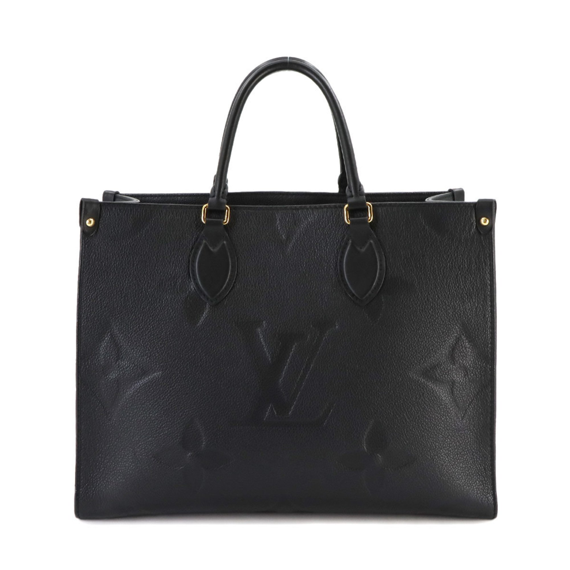 Louis Vuitton LOUIS VUITTON Monogram Empreinte On the Go MM 2way Tote Shoulder Bag Leather Noir M45595 RFID Onthego