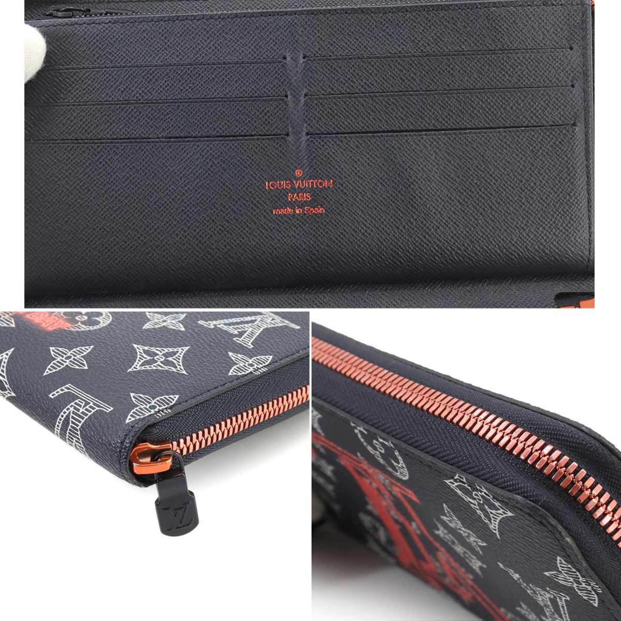 Louis Vuitton Monogram Ink Upside Down Zippy Organizer Round Long Wallet M62931