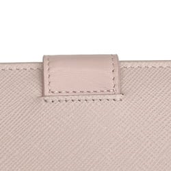 PRADA Prada Bi-fold Long Wallet 1MV025 Pink Saffiano Triangle Accessory Women's