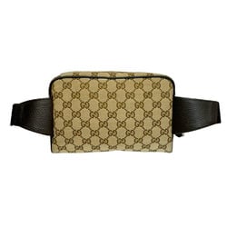 GUCCI GG Canvas Waist Bag, Body Pouch 449174 Beige Brown Men's Women's