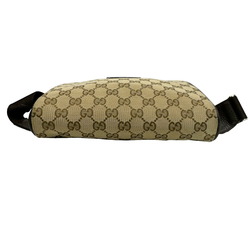 GUCCI GG Canvas Waist Bag, Body Pouch 449174 Beige Brown Men's Women's