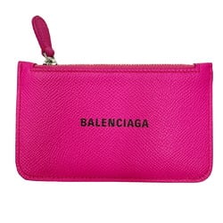 BALENCIAGA Card Holder Wallet/Coin Case Leather 594214 Pink Shopping Women's