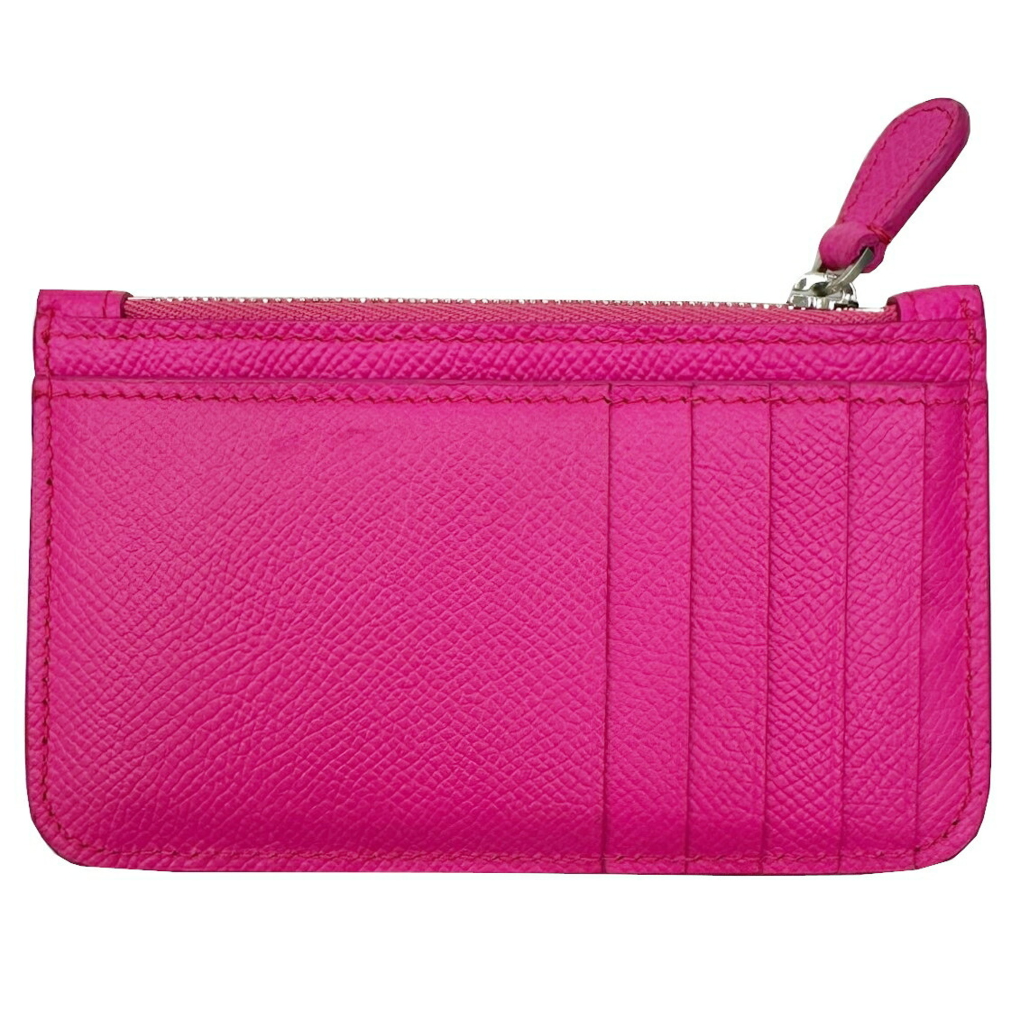 BALENCIAGA Card Holder Wallet/Coin Case Leather 594214 Pink Shopping Women's