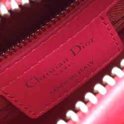 Christian Dior DIOR Lady Dior Cannage Medium Leather Pink Christian Shoulder Bag Handbag Women's