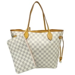 LOUIS VUITTON Louis Vuitton Neverfull MM Damier Azur N41605 FL3156 Rose Ballerine Tote Bag for Women