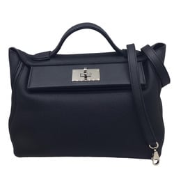 HERMES Hermes Van Cattle 24 29 Togo Black U Stamp 2022 Handbag Bag Shoulder Leather Women Men