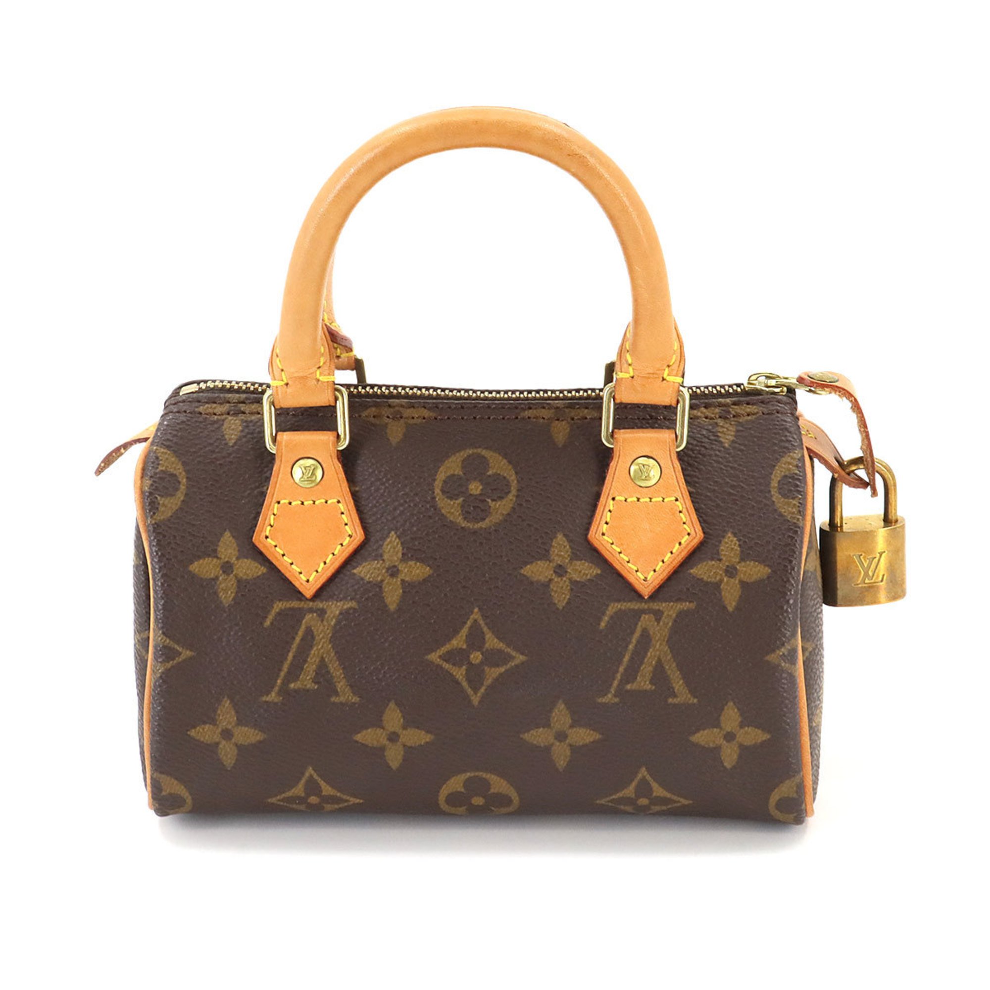 Louis Vuitton LOUIS VUITTON Monogram Speedy Handbag Brown M41534 Mini