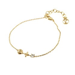 LOUIS VUITTON Bracelet Petit Louis Gold Rhinestone M00374