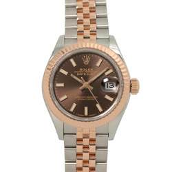 Rolex ROLEX Datejust 279171 Random Number Roulette Ladies Watch Brown K18PG Automatic Self-Winding