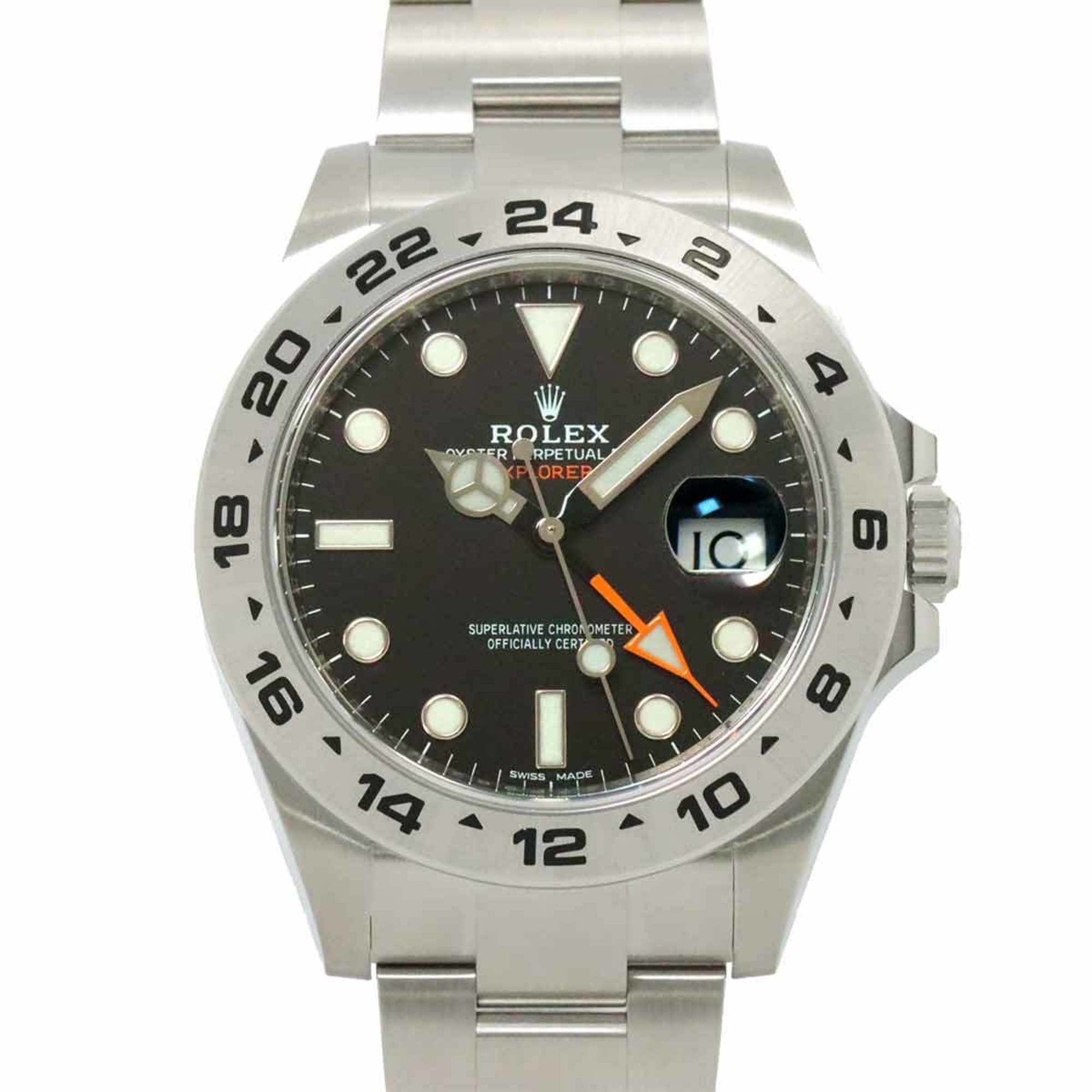 Rolex ROLEX Explorer II 216570 Random Number Roulette Men's Watch Date Black Automatic