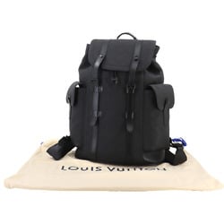 Louis Vuitton LOUIS VUITTON Monogram Taurillon Christopher MM Backpack Rucksack Leather Black M55699 RFID