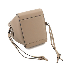 LOEWE Hammock Drawstring Mini 2way Hand Shoulder Bag Leather Sand