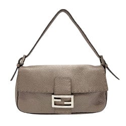 FENDI handbag Selleria Mamma Baguette leather metallic beige women's b0018