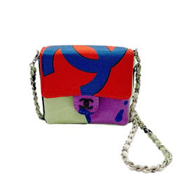 CHANEL Shoulder Bag Canvas Multicolor Women's b0008