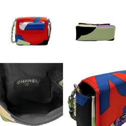 CHANEL Shoulder Bag Canvas Multicolor Women's b0008