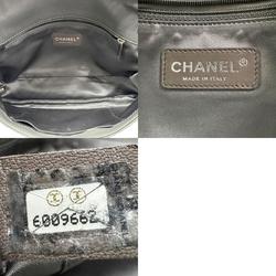 CHANEL Shoulder Bag 2.55 Leather Grey Women's n0399