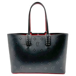 Christian Louboutin Tote Bag Shoulder Leather Rubber Black Red Women's z2425