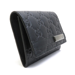 GUCCI Business Card Holder, Case, GG Pattern, Leather, Black, Men's, Women's, 251727, H30546