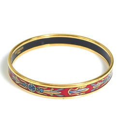 Hermes HERMES bangle bracelet enamel metal gold red blue ladies e59226a