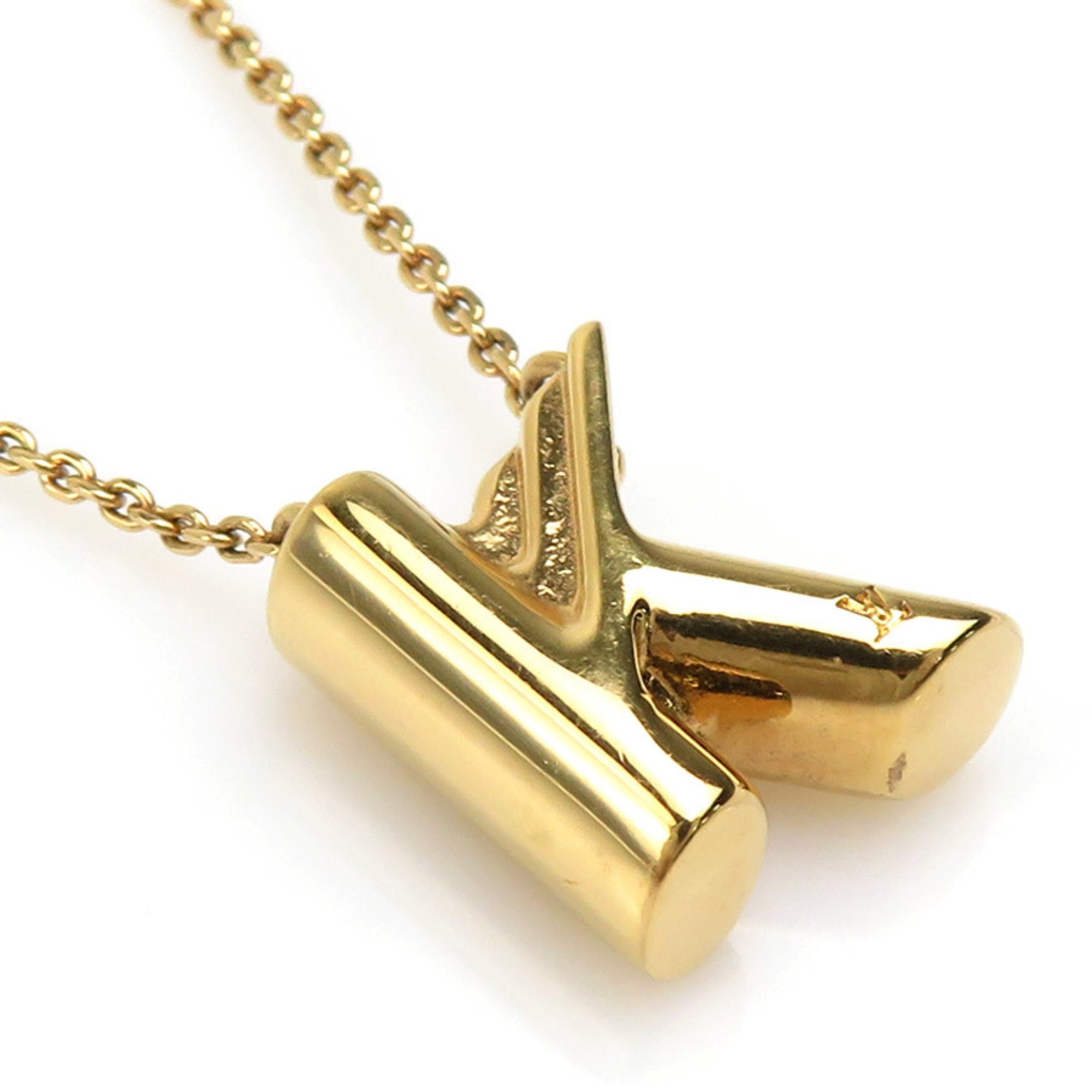 Louis Vuitton LOUIS VUITTON Necklace LV&ME K Metal Gold Men's Women's M61066 h30520a