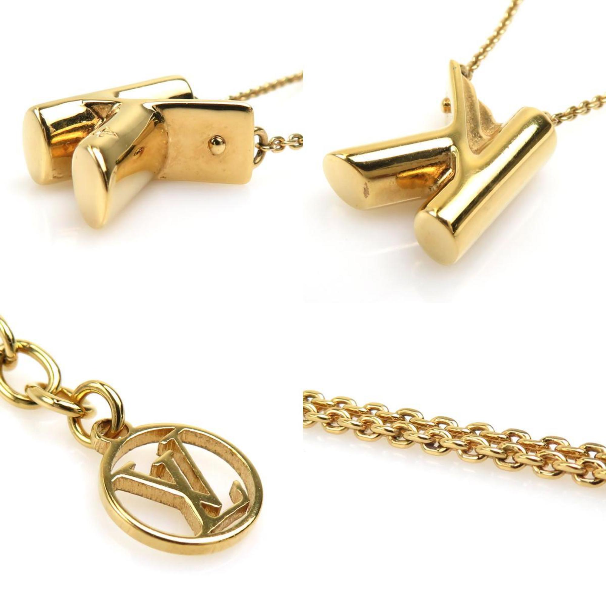 Louis Vuitton LOUIS VUITTON Necklace LV&ME K Metal Gold Men's Women's M61066 h30520a