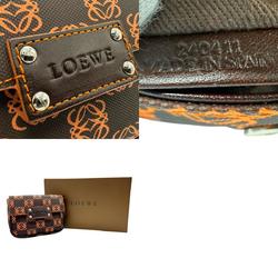 LOEWE Shoulder Bag Coated Canvas Brown x Orange Women's b0041