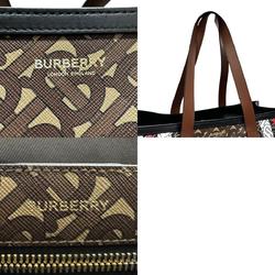 Burberry BURBERRY handbag tote bag leather brown black white men women z2483